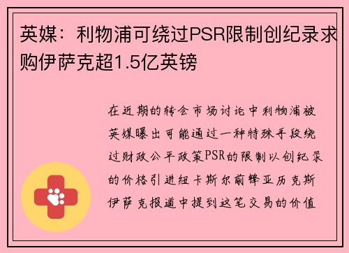 英媒：利物浦可绕过PSR限制创纪录求购伊萨克超1.5亿英镑